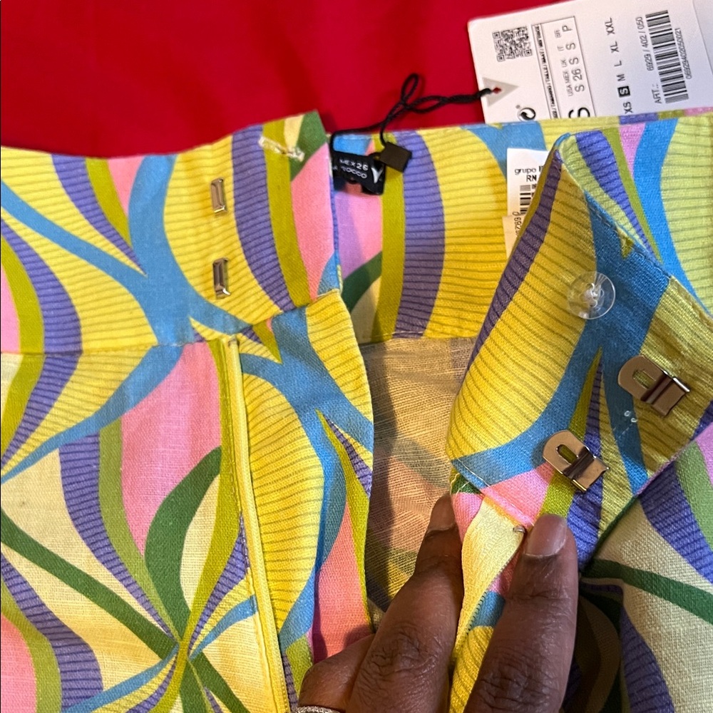 Zara Multicolor Patterned Pants - image 6